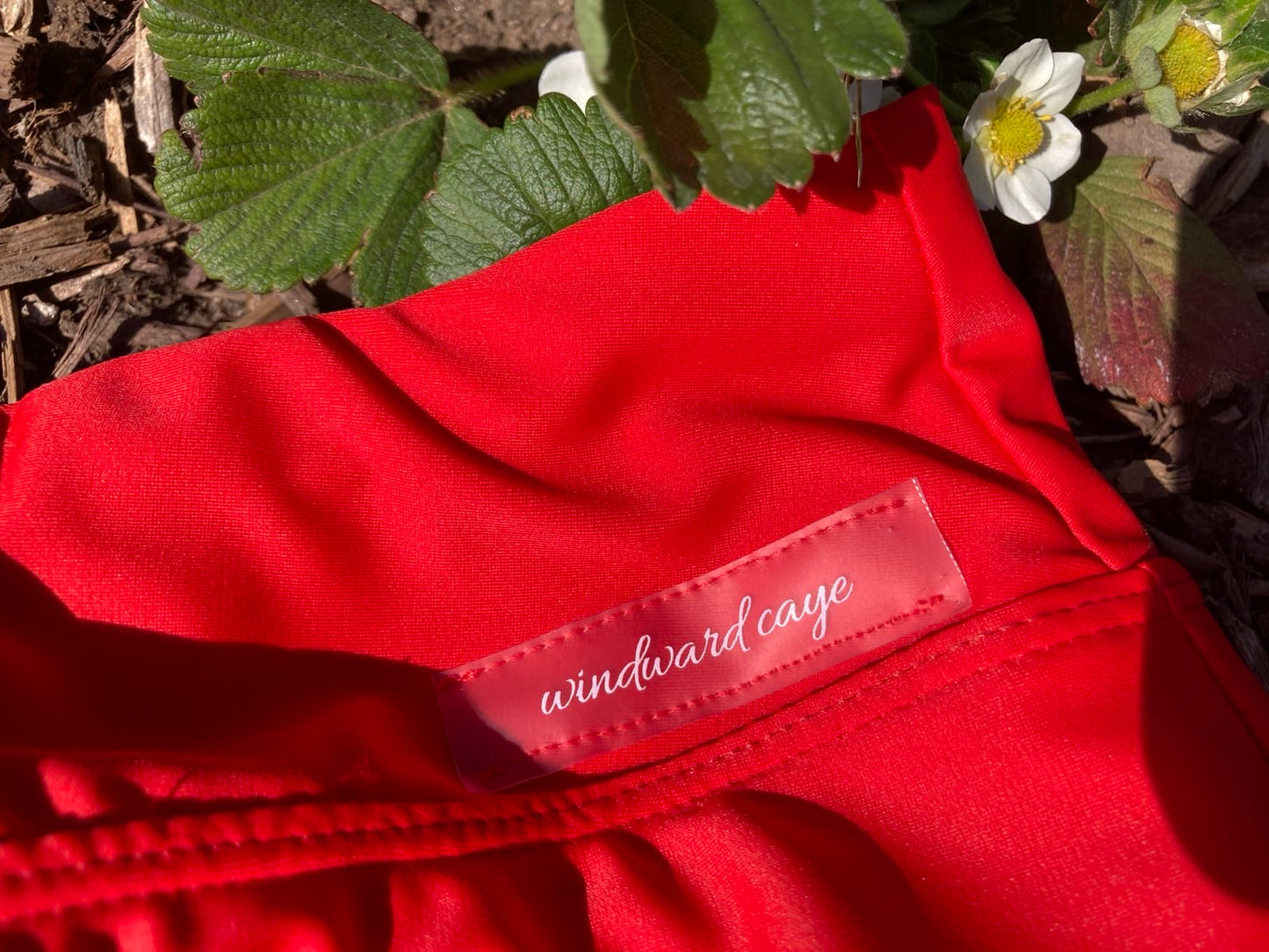 High-waisted Swim Skirt in Poppy Red