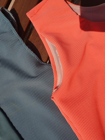 Ribbed Bow Back Tankini