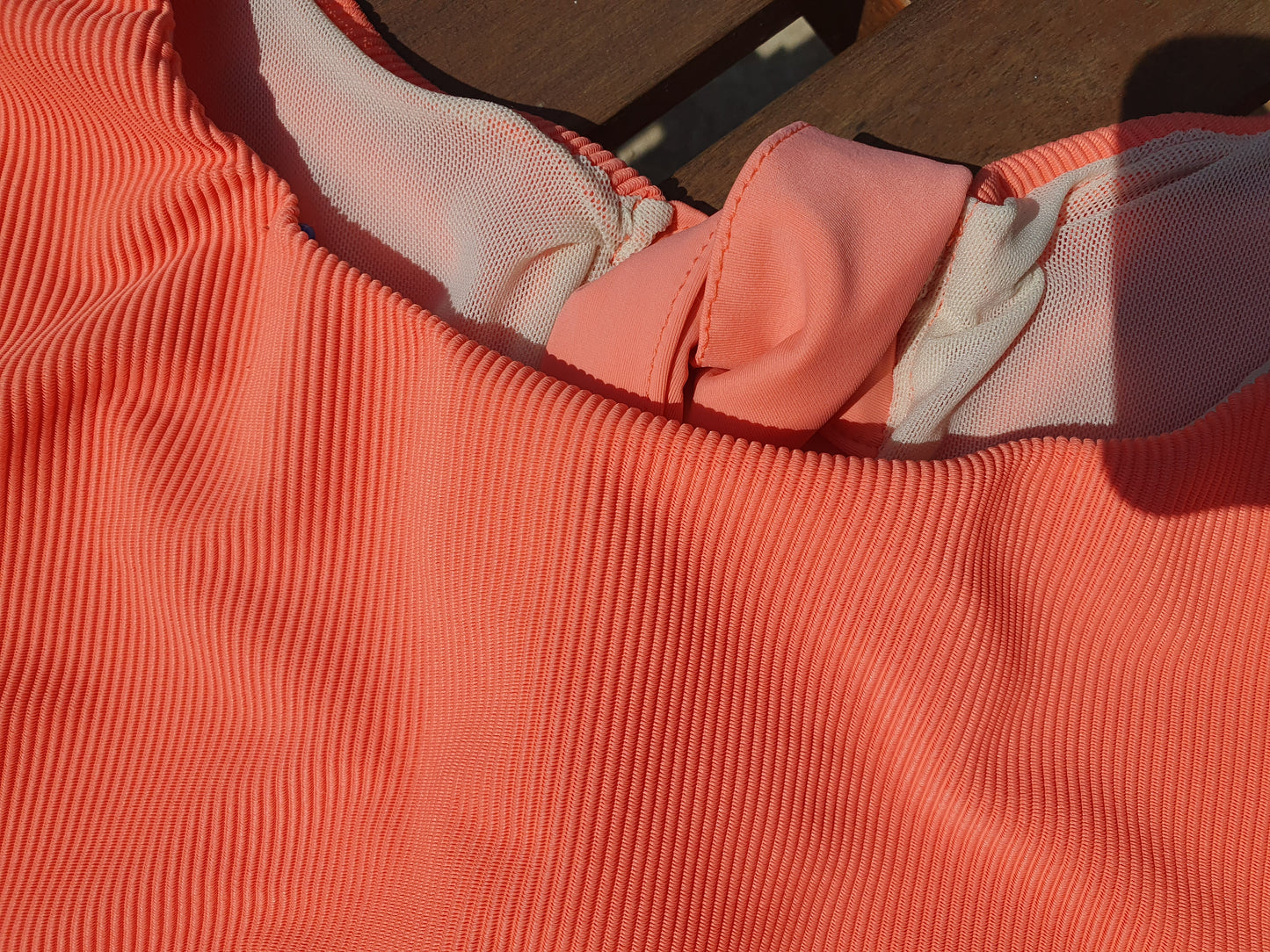 Ribbed Bow Back Tankini