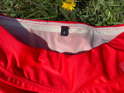 High-waisted Swim Skirt in Navy Arrow Print