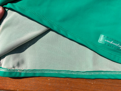 Ruffle Swim Top in Cool Green