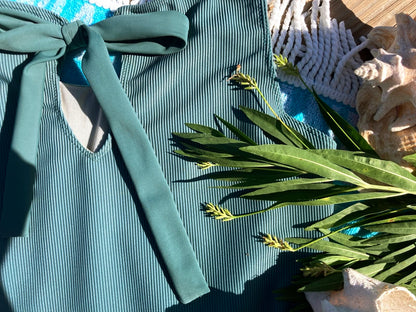 Ribbed Bow Back Tankini