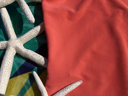 Ribbed Bow Back Tankini